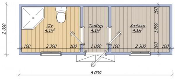 Дачные бытовки с туалетом и душем: виды и обустройство