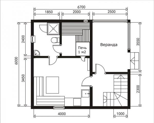 Дом баня с мансардой из бревна проекты