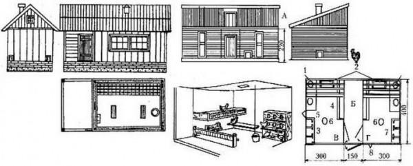 Летний курятник: чертежи и процесс строительства 