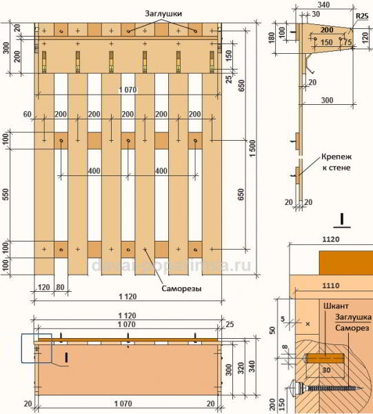 Настенная деревянная вешалка своими руками для бани 