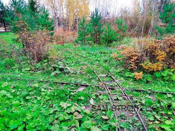 Самодельный паровоз и железная дорога