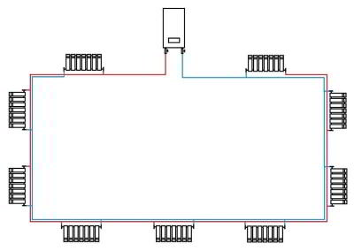 Схемы подключения радиаторов отопления при двухтрубной системе