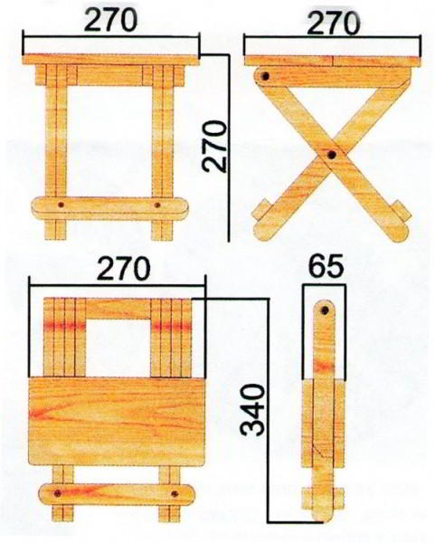 Как сделать складной стул: чертежи, фото