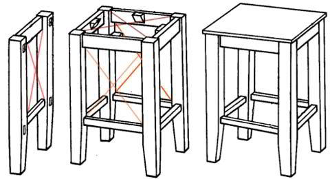 Как сделать табурет своими руками