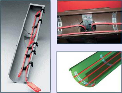 Обогрев водостоков и желобов с помощью кабеля