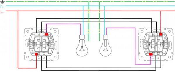 Проходной выключатель: схема подключения устройства из разных мест