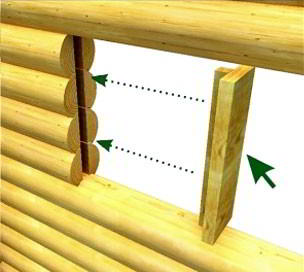 Установка деревянных окон в бане