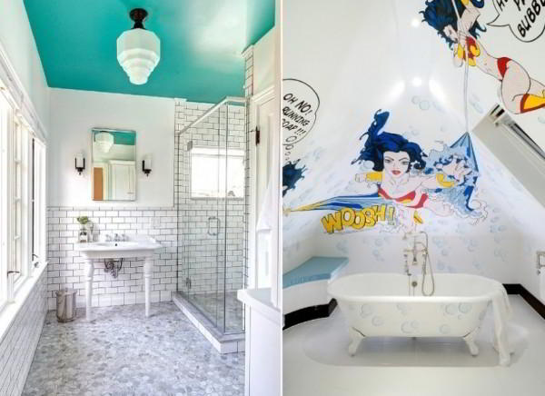 Потолок в ванной комнате: фото вариантов, достоинства и недостатки