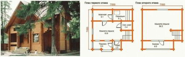 Проект бани двухэтажной - Строим баню или сауну