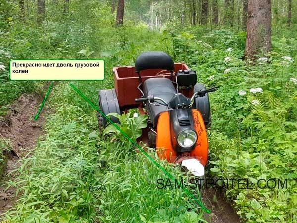 Самодельный трицикл повышенной проходимости на базе мотороллера «Муравей»