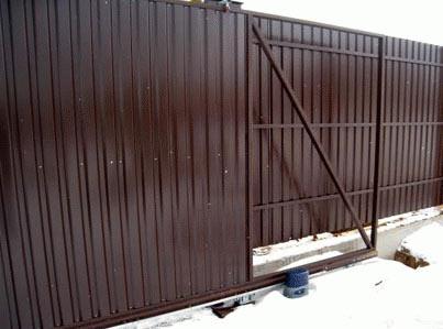Виды автоматических ворот для забора Виды автоматических ворот для забора