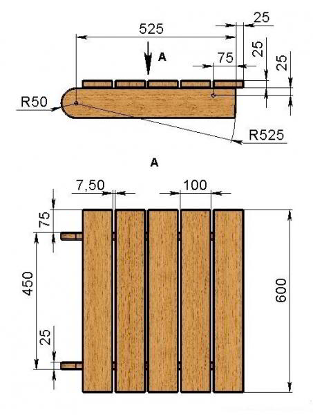 Как сделать лежак для русской бани